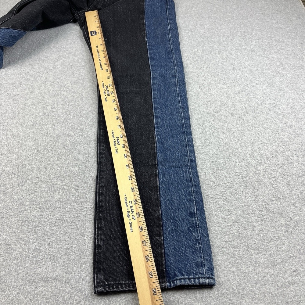 Levis 501 Jeans Men 31x30 Straight Leg Button Fly Denim Blue Black Two Toned NWT - Picture 9 of 10